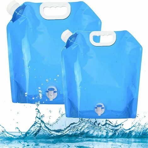 Bidon d'eau pliant, sac de transport Réservoir d'eau Sac d'eau pliant Bidon  d'eau Réservoir de stockage d'eau Porte-eau, 20l transparent pour camping  Hikin