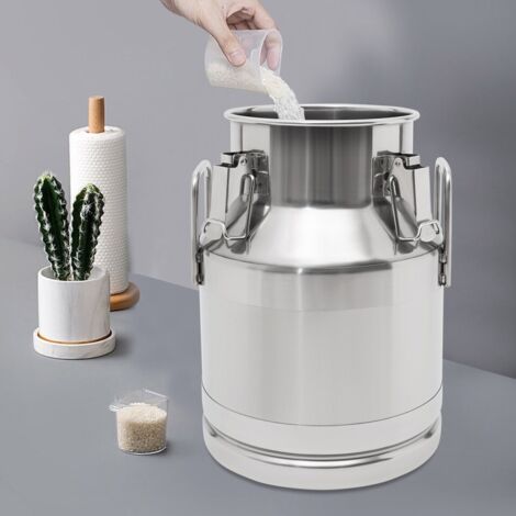 10L Milchkännchen Edelstahl-Milchkännchen Versiegelter Eimer Milchkännchen 2.64 Gallonen