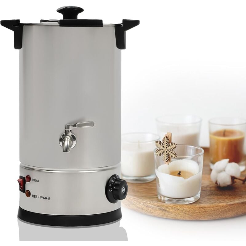 Gojoy - 10L Pot de Fusion Cire Bougie Électrique Grande Capacité Pot de Fusion Cire Bougie avec Interrupteur Rotatif Fondeur de Cire Électrique pour