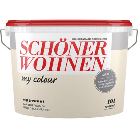 hostes Riskli diş ağrısı  10L Schöner Wohnen My Colour Wandfarbe My Peanut - 370751