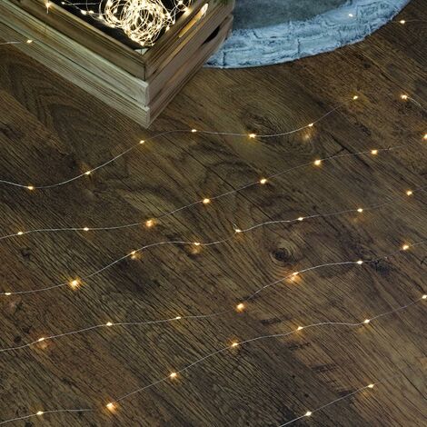 10m Battery Power Outdoor Firefly LED Wire Lights Warm White  Home Garden Decoration