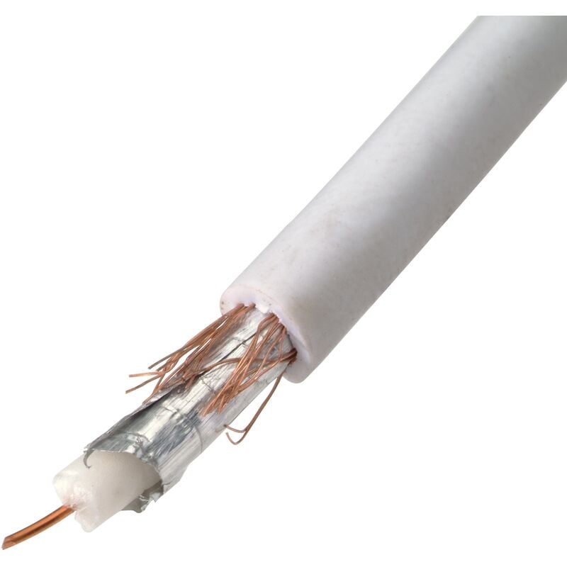 

Cable de TV COAX 75 Ohm - Blanco - 10 m - Blanc - Sencys