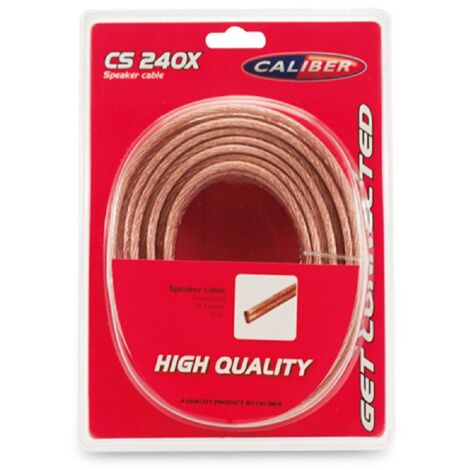 10m Cable haut-parleurs 2x4mm2 CCA Caliber CS240X x10 100m
