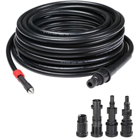 10m High Pressure Washer Hose, Black Flexible Dredging Hose, Drainage Cleaning