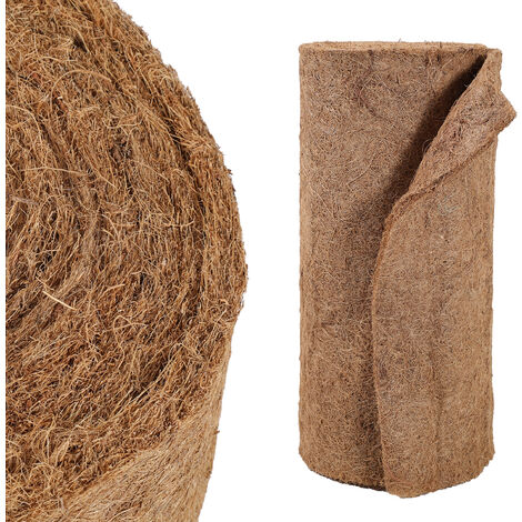 HENGDA 10m Kokosmatte Winterschutz Böschungsmatte 1200g/m² 0.5m breit Zuschneidbar Topfschutz Dickes Kokosfasermatte