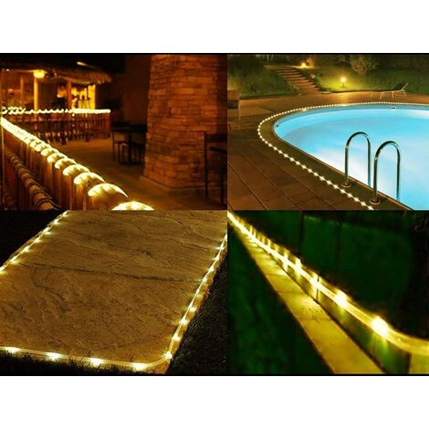 Salcar Lichterkette Outdoor 10m Solarleuchte Wasserdicht Beleuchtung für Garten, Innen und Außen mit 100 LEDs, Warmweiß