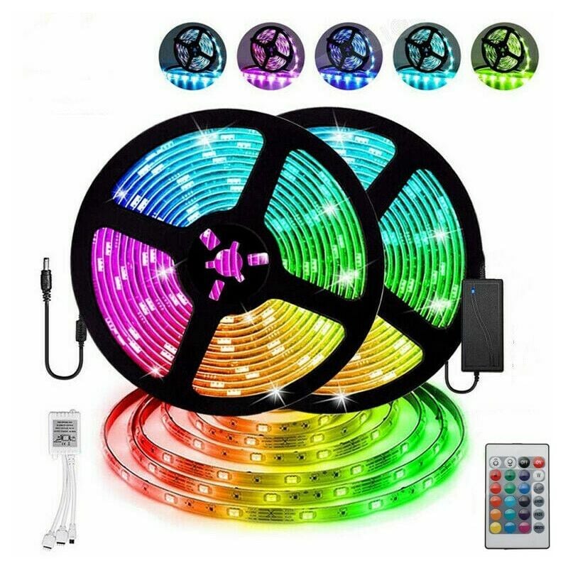 10m led Stripe rgb Deko Lichtleiste rgb Farbwechsel mit Fernbedienung, 3A Netzteil für Google Home Alexa | 09349815974252 10m led Stripe rgb Deko Lichtleiste rgb Farbwechsel mit Fernbedienung, 3A Netzteil für Google Home Alexa | 09349815974252