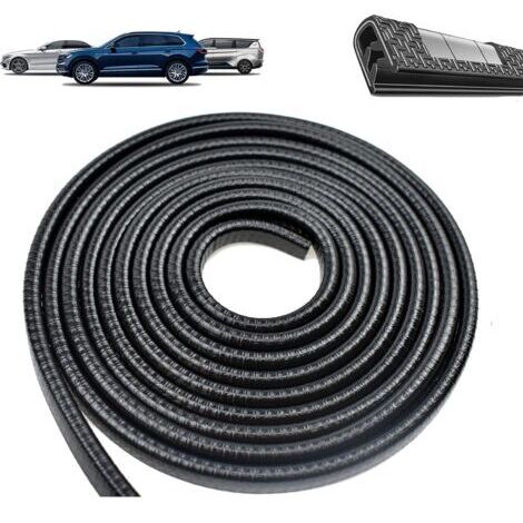 10M Protection Portiere Voiture, Joint Protection Tabouret Bar Patins Joint Tole Forme U Pas Besoin de Coller - Noir