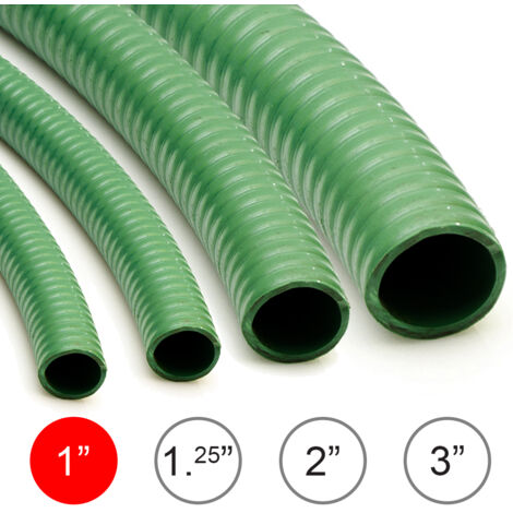 10M Reinforced Suction & Discharge Drain Pump Hose Wolf 1" (25mm) PVC Pipe for Flood Water, Ponds