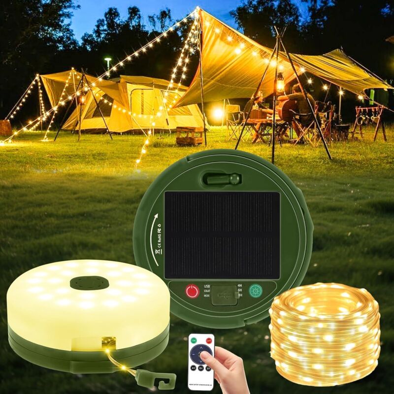 Image of 10m Retractable LED Camping String Lights,&hellip;