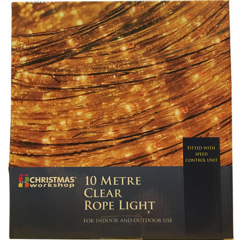 10m Rope Light with White Bulbs