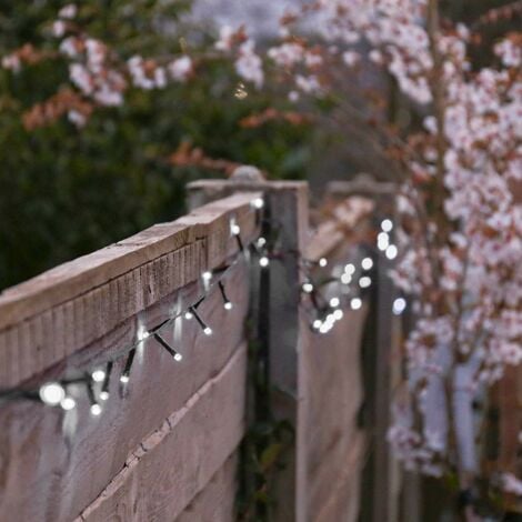 FESTIVE LIGHTS 10m Solar Power Outdoor LED Fairy Lights Green Cable Warm White Garden Decoration Summer Party