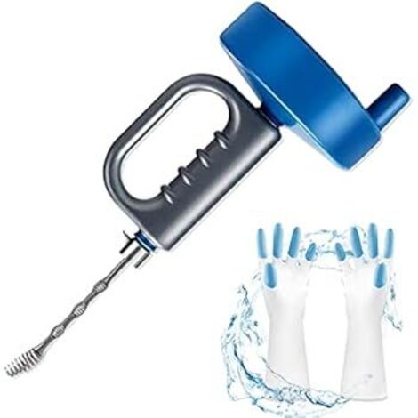 10m Spiralfeder-Rohrreiniger mit Handschuhen – Für Bad, Küche & WC