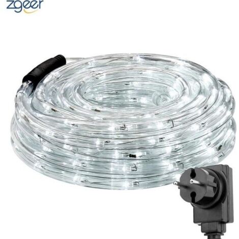 10M Tube Lumineux, Guirlande Extérieure, Néon LED, Blanc Froid 6000-6500K 6W