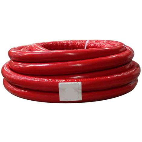 10m tube PER prégainé isolé rouge Ø25 - TRA