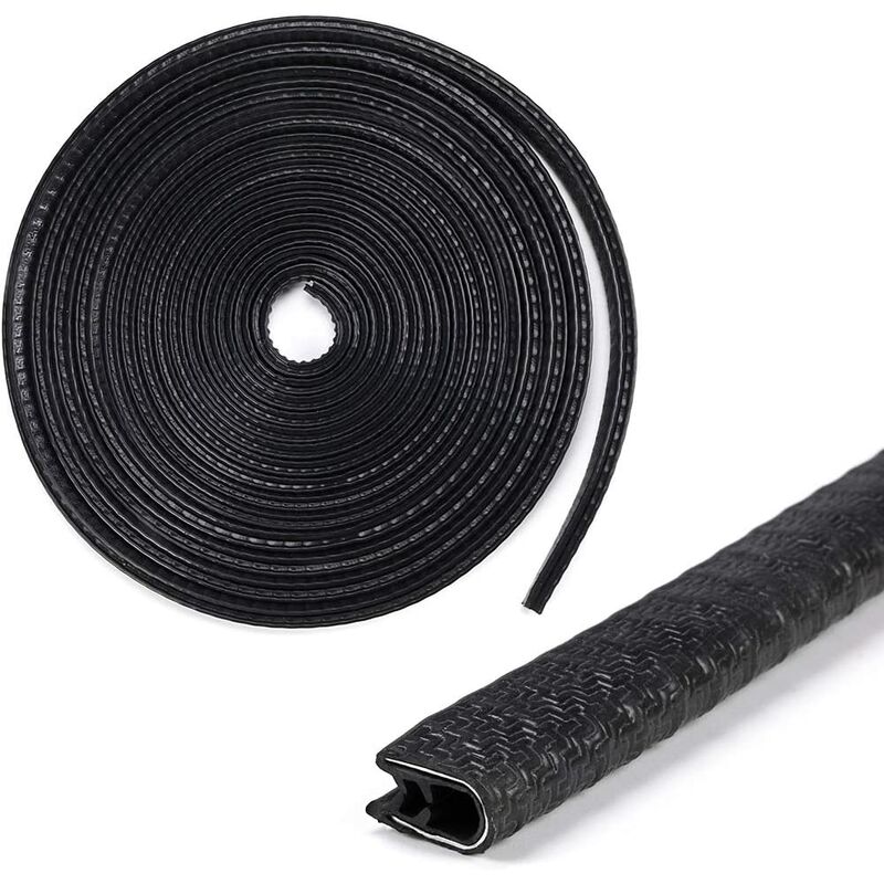 

10Men U Ajuste de borde de goma para puerta de coche Protector de sello de puerta Protector de borde Tiempo de pelado para borde de metal de coche