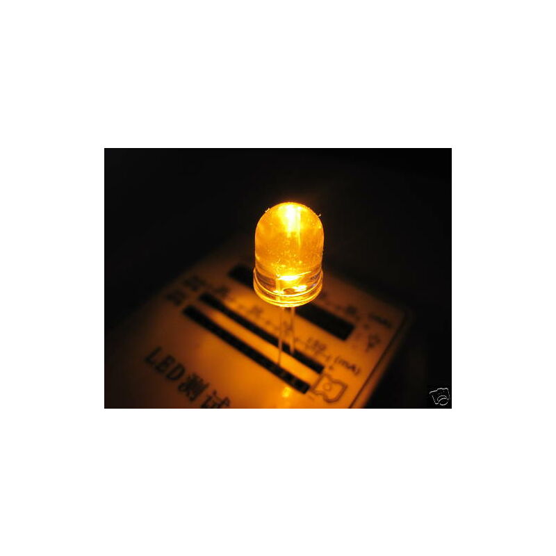 Image of Aftertech - 10mm 100pz led ambra ultraluminosi 100000mcd 2xA2C34