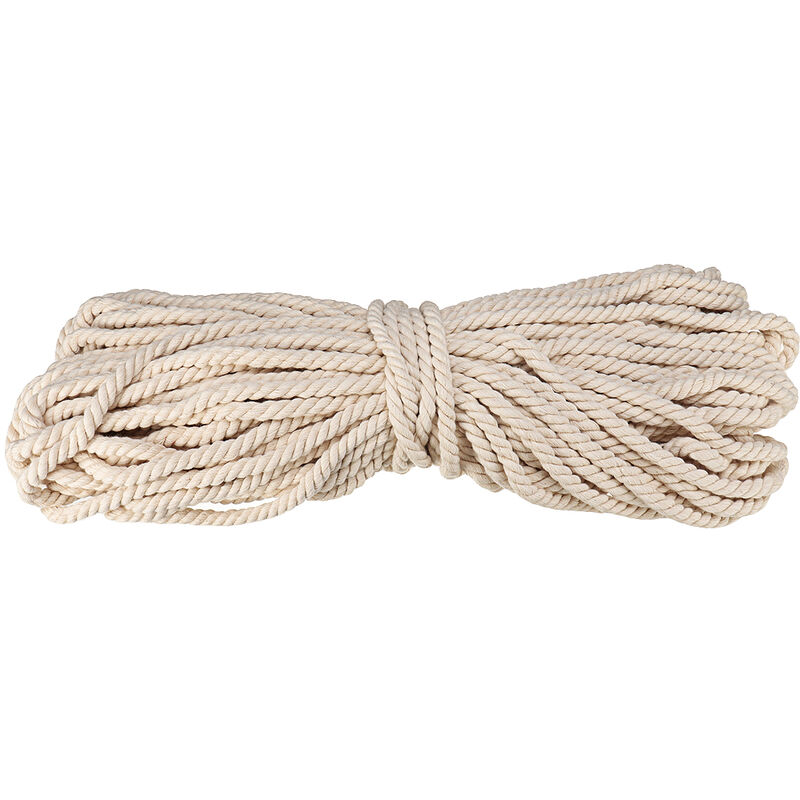 

10mm 45m DIY Beige Srong Cotton Twisted Rope Rope Craft Macrame String