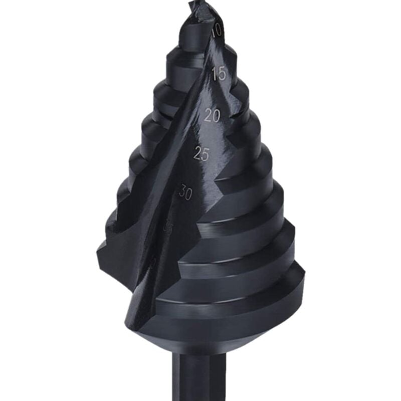 Xidjuikm - 10mm-45mm Titane Enduit hss Acier Spiral Rainuré Étape Cône Foret Trépan Coupe pour Aluminium Cuivre Acier Inoxydable