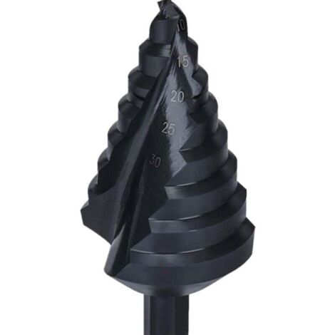 10mm-45mm Titane Enduit HSS Acier Spiral Rainuré Étape Cône Foret Trépan Coupe pour Aluminium Cuivre Acier Inoxydable