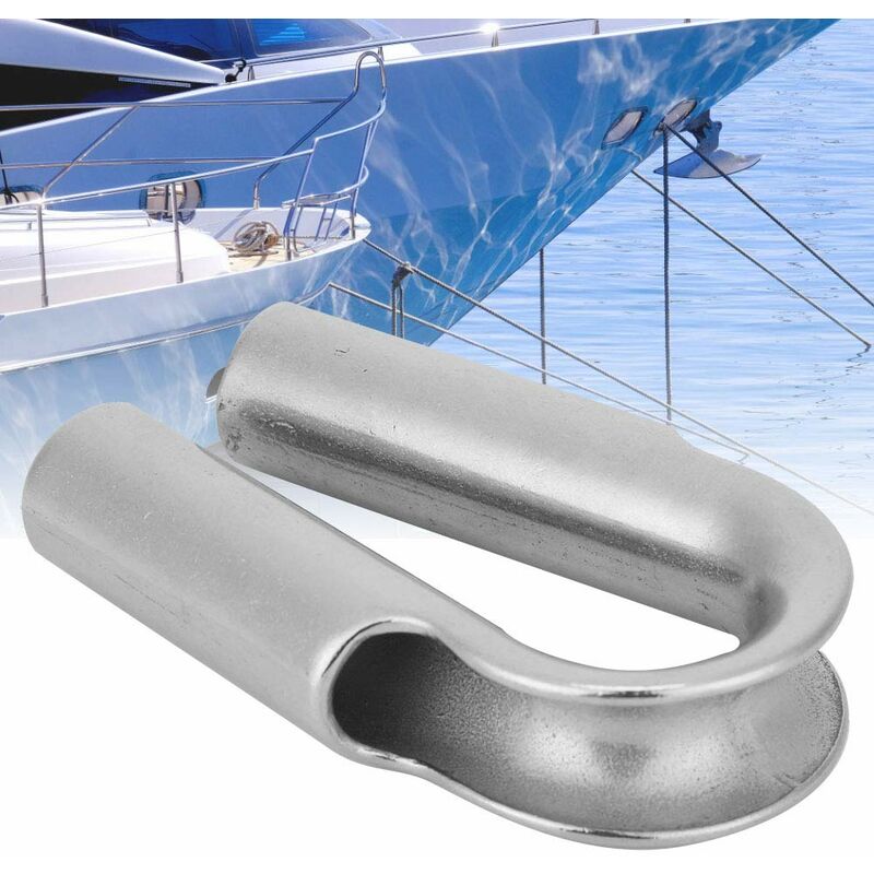 10mm Cosse Coeur | Protege Cable Acier Inoxydable | Tube dé à Coudre de câble pour Application Marine, Industrielle, Serre Cable, entre autres