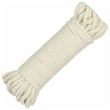 10mm Natural Cotton Macrame Rope 10 Meters Macrame Cotton Cord for Plant Hangings Bohemian Decor Packaging Knitting