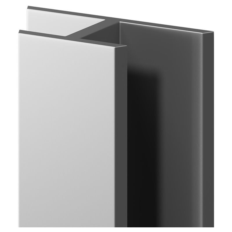 Wholepanel - 10mm Silver Wall Panel h Joint Trim - Silver