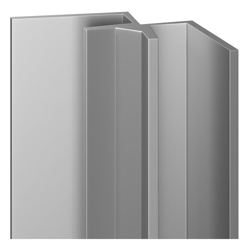 Wholepanel - 10mm Silver Wall Panel Internal Corner Trim