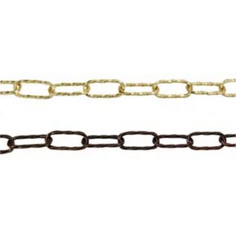 10MT CATENA RITORTA PER LAMPADARI - ø mm.3,5x45x20 in ferro ottonato
