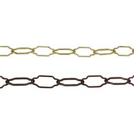 10MT CATENA SAGOMATA PER LAMPADARI - ø mm.2,5x44x20 in ferro bronzato