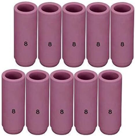 10N468 1/2 "& D12.5 x 47mm Orifice TIG Gaz Lentille Buse En Alumine Tasse En Céramique Fit DB PTA SR WP 17 18 26 Torche De Soudage TIG 10pk