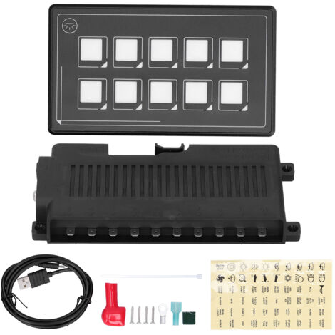 10P-Membran-Bedienfeld, Bluetooth-App mit integriertem PPTC-Touch-LED-Hintergrundbeleuchtungsmodul für Boote/Wohnmobile