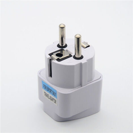 10pc adaptateur de prise européenne Schuko Type E/f mondial convertisseur de voyage universel pour l'allemagne France corée russie pays-bas danemark (blanc)
