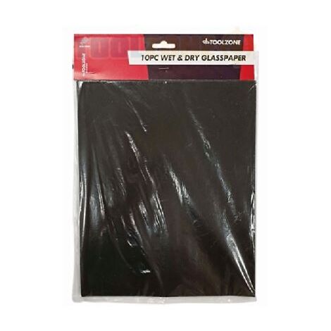 10PC Glasspaper Grit Sand Paper Fine Medium & Coarse 9" X 11" Wet and Dry Waterproof