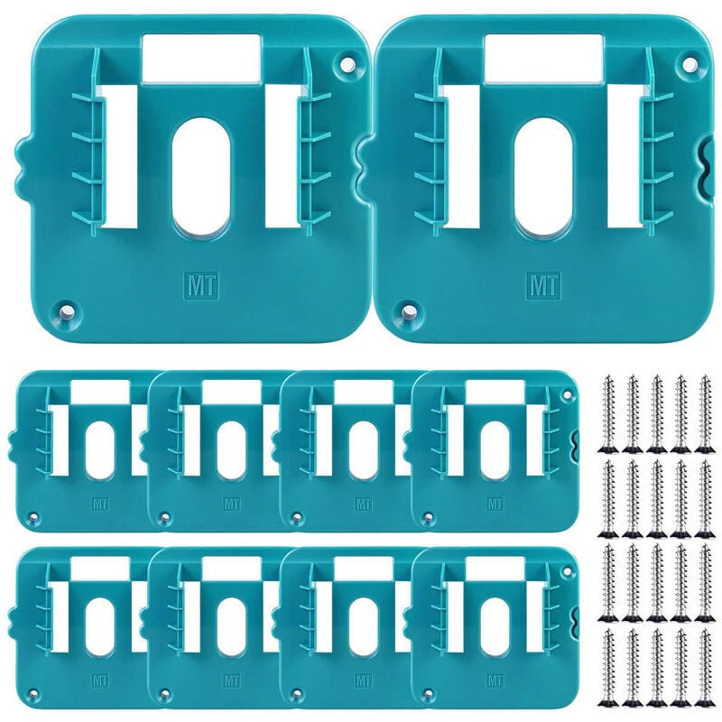 SNQ - 10Pc Support de batterie pour support de batterie Makita 14,4-18 v Support de batterie Makita Support mural pour BL1860 BL1850 BL1840 BL1830