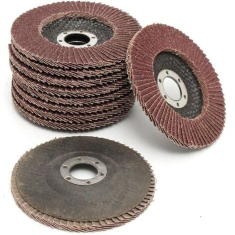10PCS 115MM 60Grit Disques à Lamelle Ponçage Polissage Disque Outil Abrasif Pour Meuleuse Angle Grain