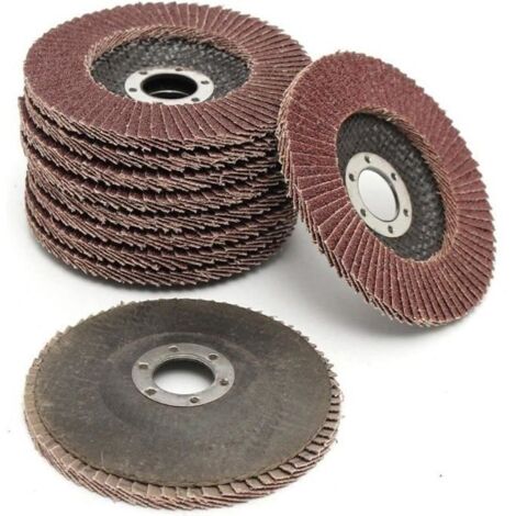 10PCS 115MM 60Grit Disques à Lamelle Ponçage Polissage Disque Outil Abrasif Pour Meuleuse Angle Grain