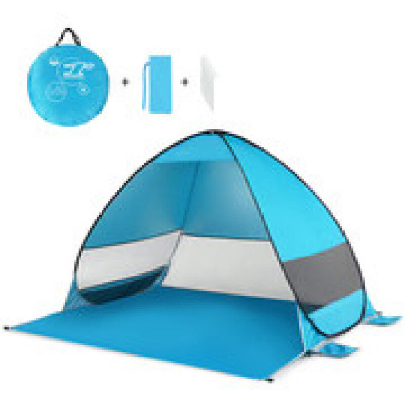 LIFCAUSAL Tente Plage Auto-déployable Cabana Abri Solaire UV50+ Léger pour Camping, Pêche et Randonnée