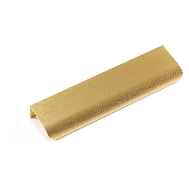 10pcs 128mm or poignée de meuble poignée de meuble en aluminium, poignée de cuisine moderne poignée de porte incurvée poignée de tiroir cachée