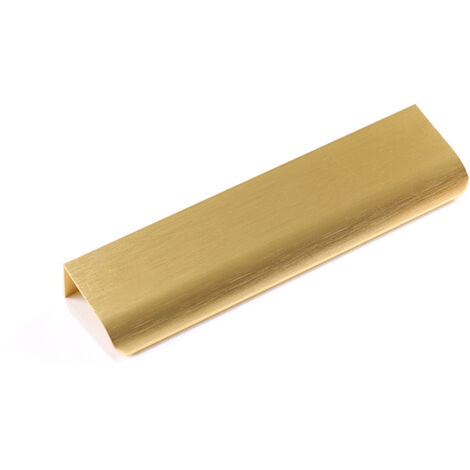10pcs 128mm or poignée de meuble poignée de meuble en aluminium, poignée de cuisine moderne poignée de porte incurvée poignée de tiroir cachée armoire chambre salle de bain