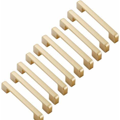 10pcs 128mm Poignée pour placard Poignée de placard doré Arc Bâton Cuisine Armoire Porte