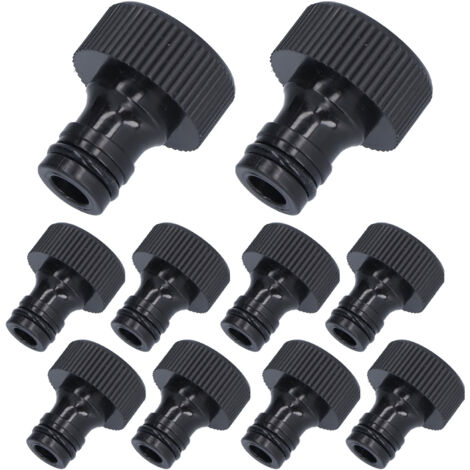 10Pcs 15mm Thread Adapter Plastic Sealable Durable Hose Connector for Courtyard GardenG3/4 Female Thread