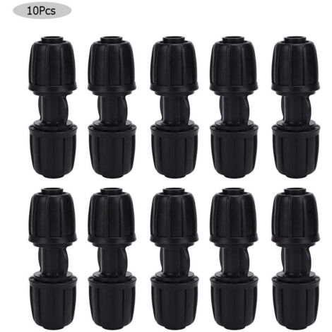 10pcs 16mm PE Pipe Garden Drip Irrigation System Straight Connectors