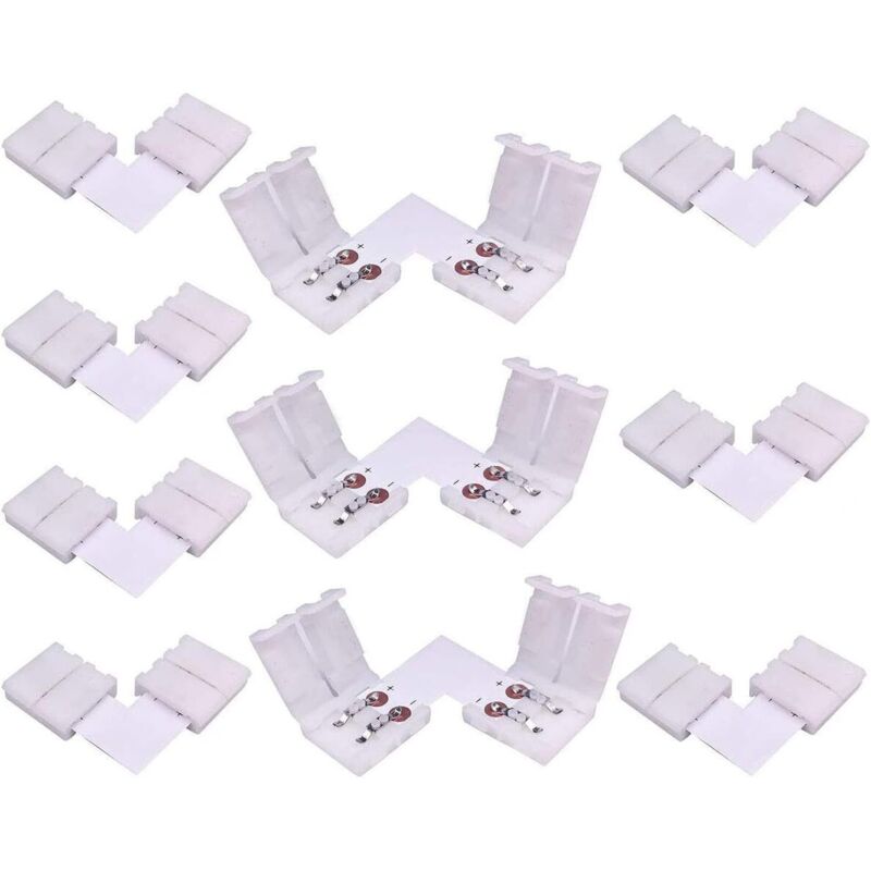 Image of 10pcs 2-Pin L-Shaped LED Strip Connector,&hellip;