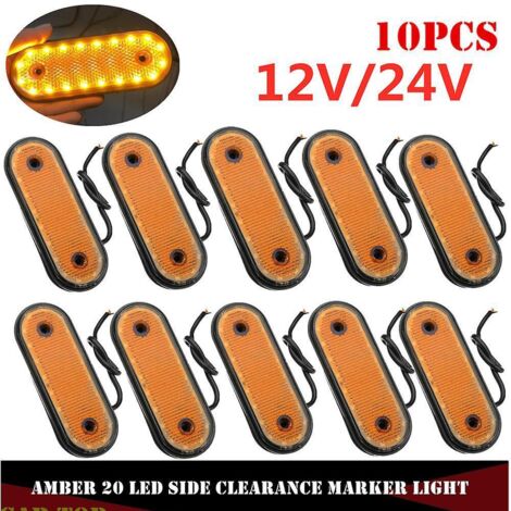 10pcs-20led Lampes Latrales De Camion Lampes Latrales 12v/24v Lampes Arrire De Remorque De Camion