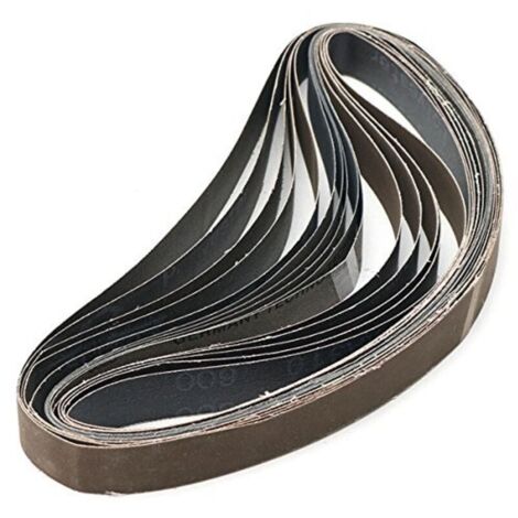 10Pcs 25X762Mm Bandes De Ponçage 600 Grit Oxyde D’Aluminium Bandes Abrasives
