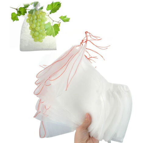 10pcs  35X25cm blanc fruits de protection des plantes avec sac en filet Garden Greenhouse housse de protection des plantes fruits accessoires de jardin