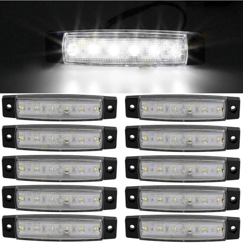 Tinor - 10pcs 3.8 6 led Side 12V led marker Luci