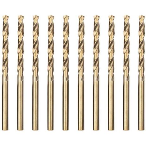 10pcs 4.0mm Professional Twist Drill Bits for Metal, Stainless Steel, Standard DIN 338