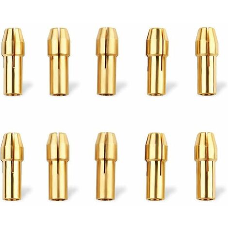 10Pcs 4.8MM Drill Chuck,Mandrin de Serrage en Laiton Tige Mandrins de Précision en Laiton Mini Collet Mandrin Mandrin Serrage à Pince 0.5mm/0.8mm/1.0mm/1.2mm/1.5mm/1.8mm/2.0mm/2.4mm/3.0mm/3.2mm